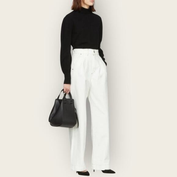 Goldsign | Wide Leg Pleated Trouser Jeans | White | Size 29 - Picture 1 of 14